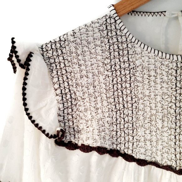 NWT Zara Kids White and Brown Top Size 13-14 - Picture 7 of 12